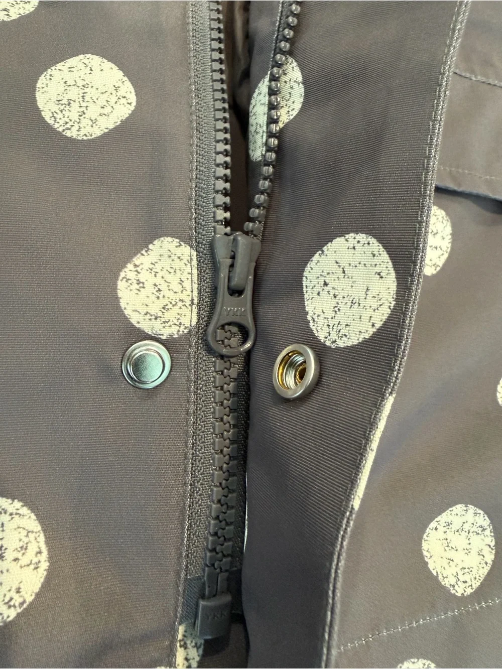 🔥SOLD🔥 Rylee + Cru Girls Outerwear Polka-Dot Raincoat Charcoal Gray